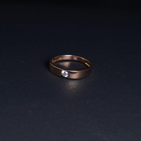 22 Carat Gold Plain Band Solitaire Ring 2.23g by Mahita Collections